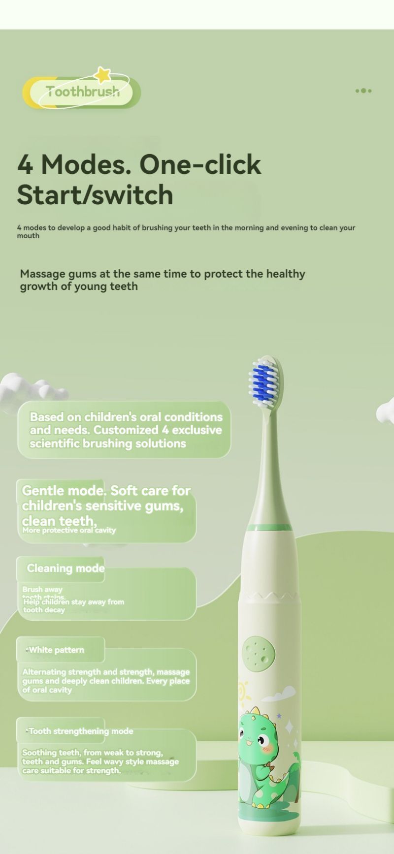 Children's Cartoon Electric Toothbrush - EdenCrafted™️