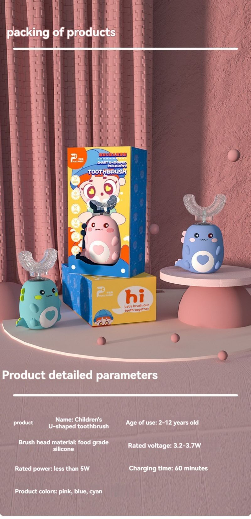 Children's U-shaped Electric Toothbrush -  EdenCrafted™️