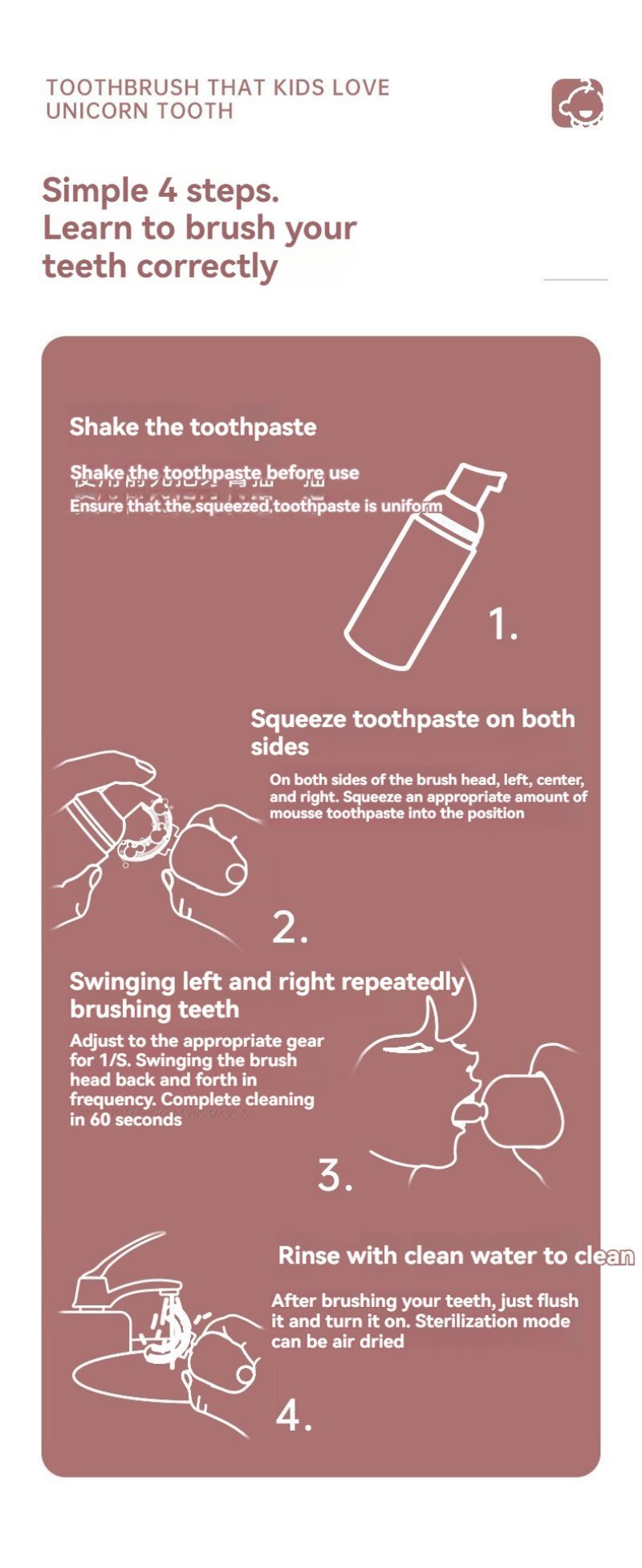 Children's U-shaped Electric Toothbrush -  EdenCrafted™️