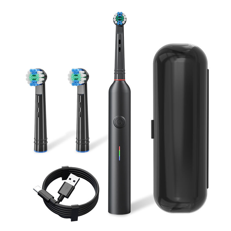 Rotating Head Electric Toothbrush blue and pink