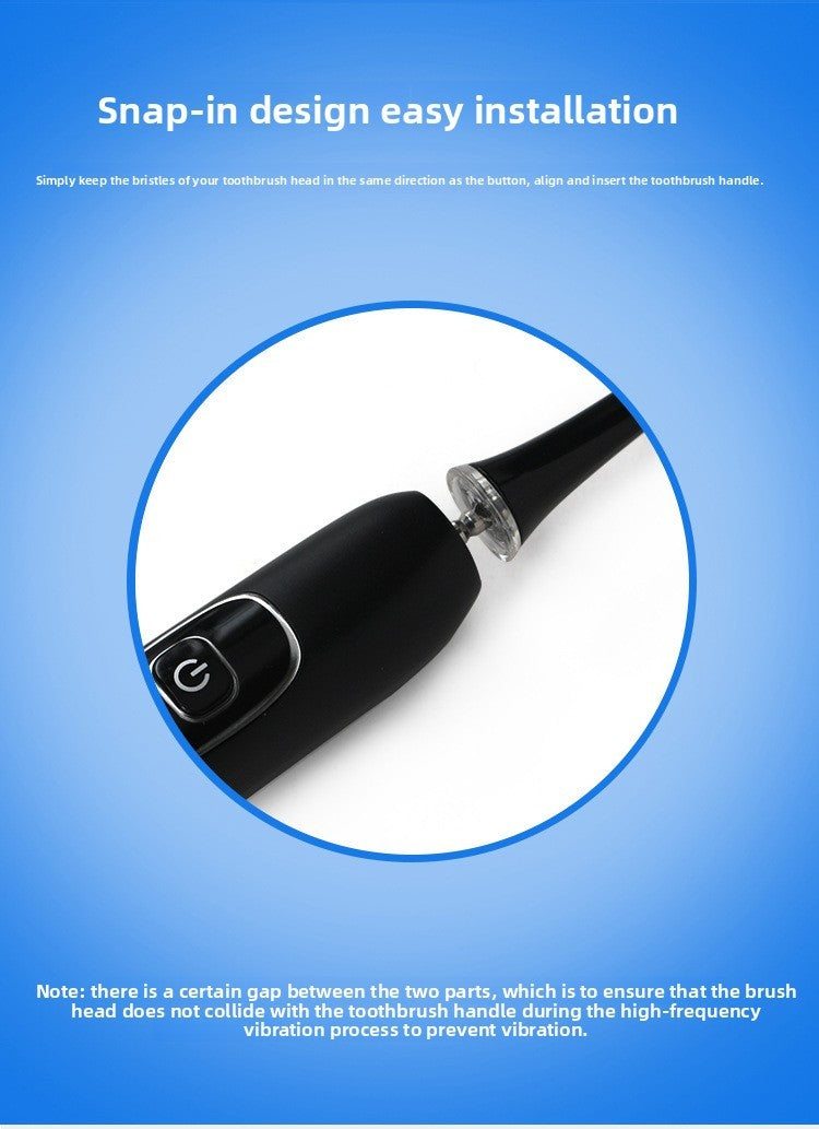 Electric toothbrush Soft hair replacement brush head - White