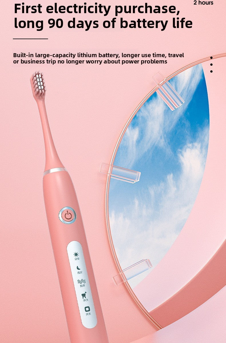 Portable Automatic Toothbrush Pink