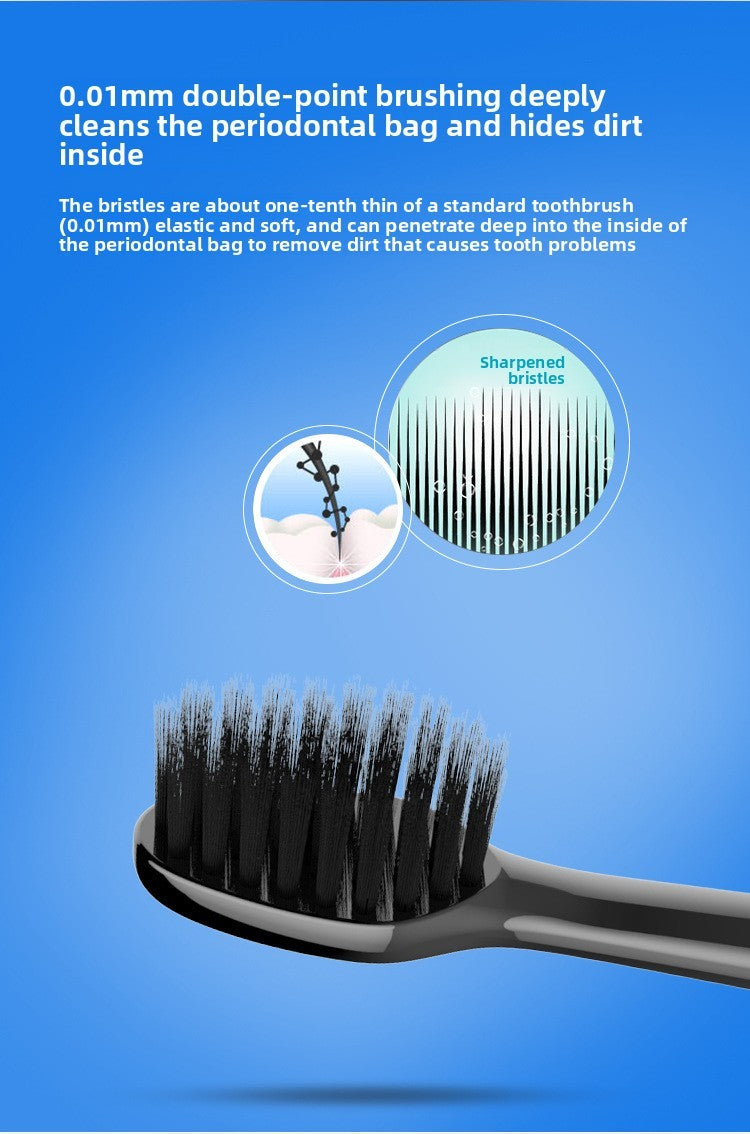Electric toothbrush Soft hair replacement brush head - Black