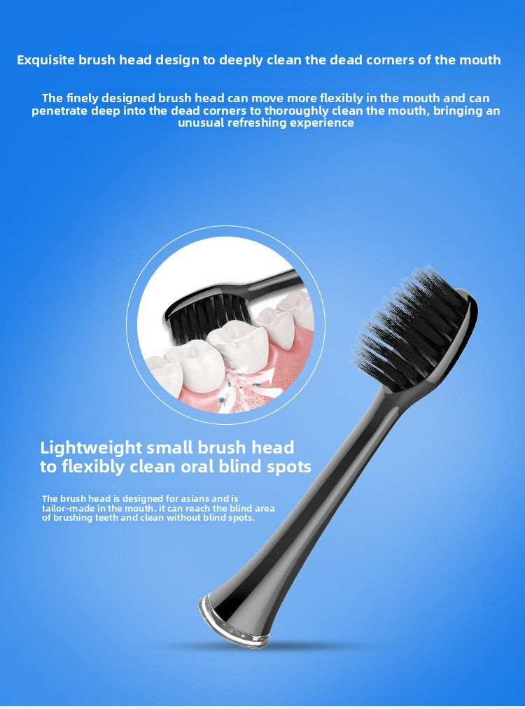 Electric toothbrush Soft hair replacement brush head - Black