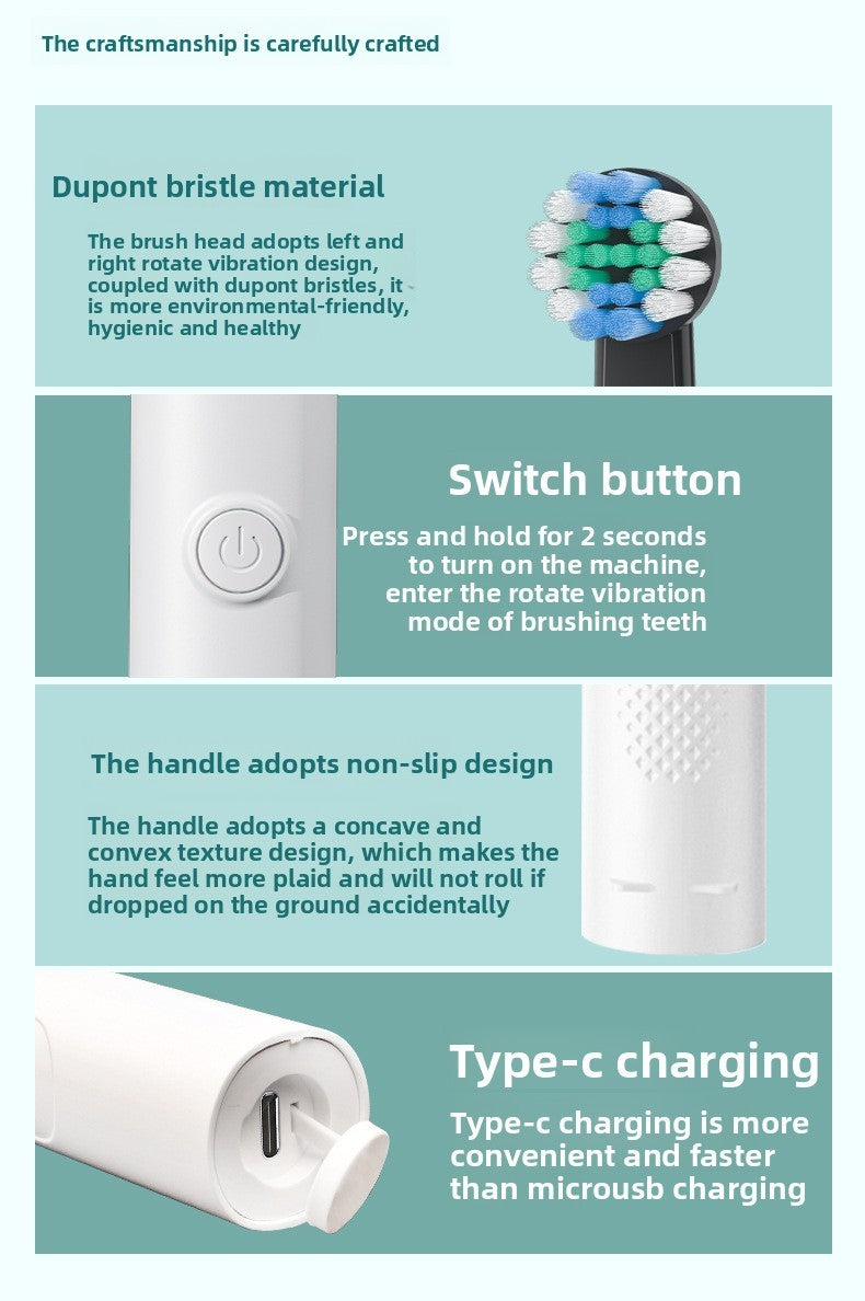 Rotating Head Electric Toothbrush