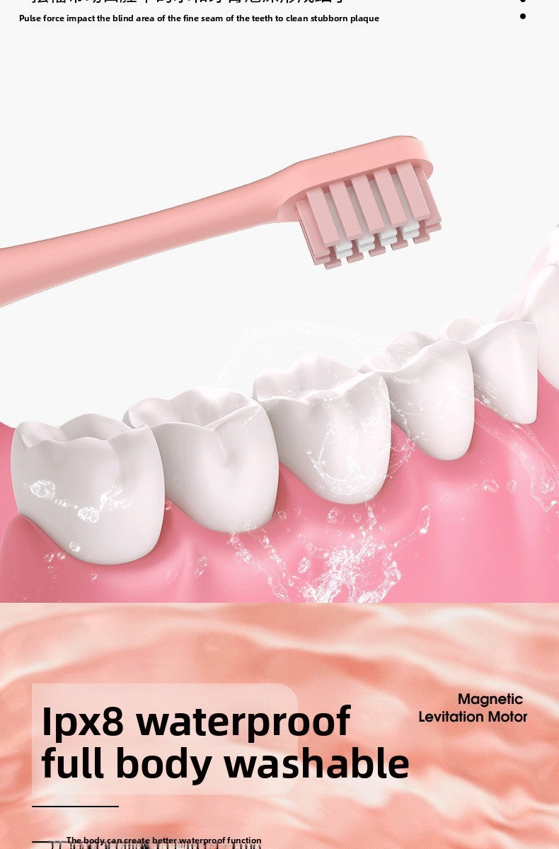 Portable Automatic Toothbrush Pink