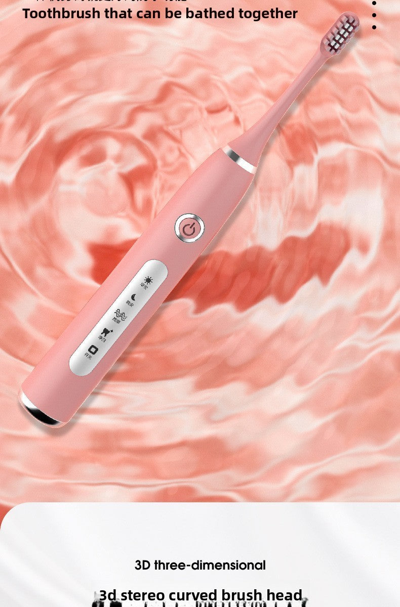 Portable Automatic Toothbrush Pink