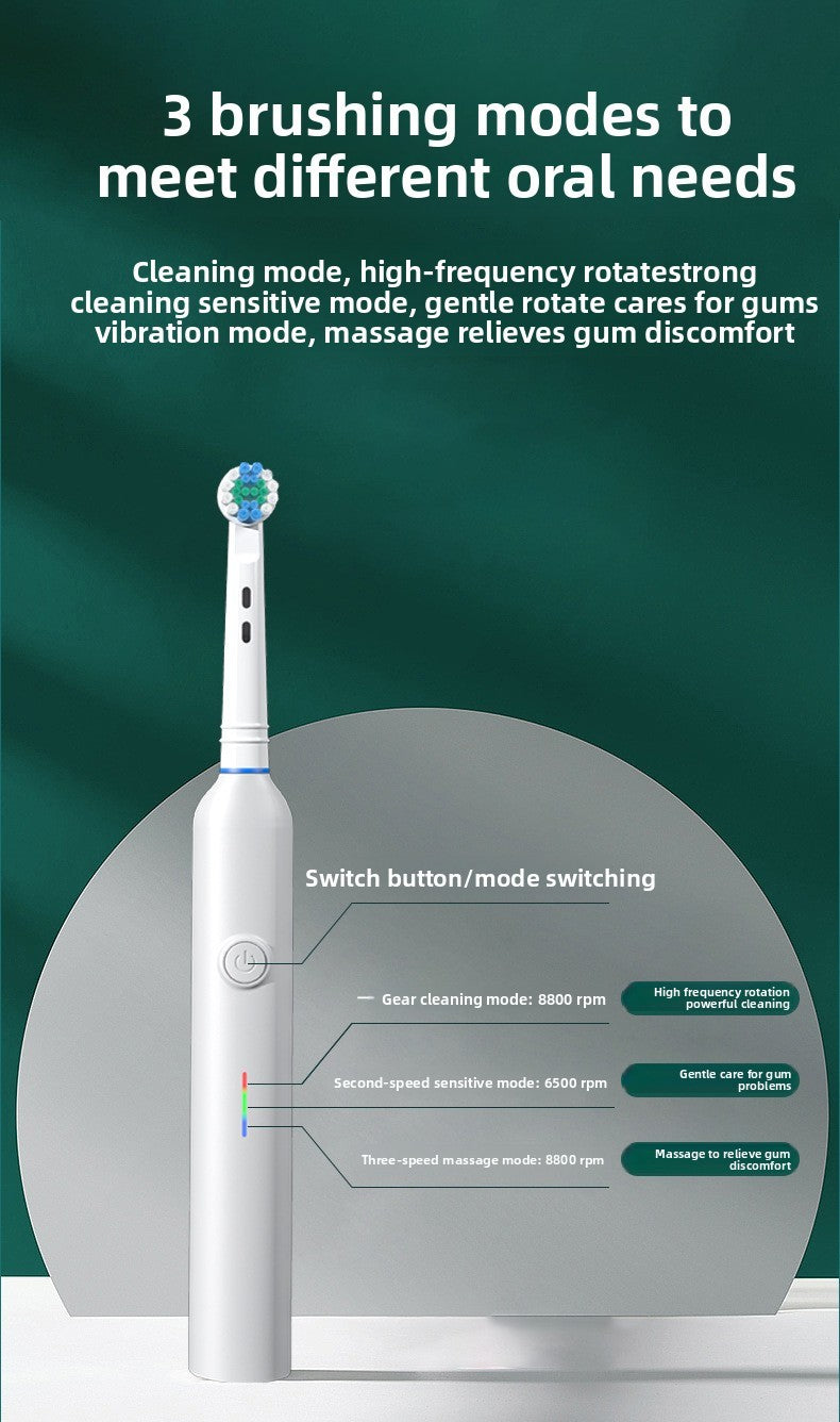 Rotating Head Electric Toothbrush