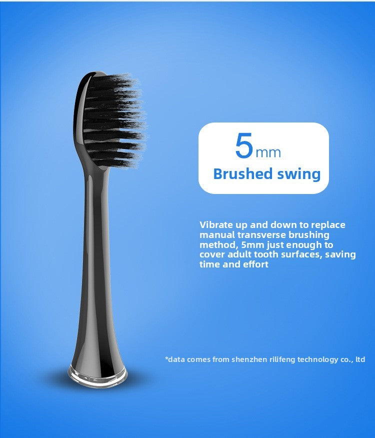 Electric toothbrush Soft hair replacement brush head - Black